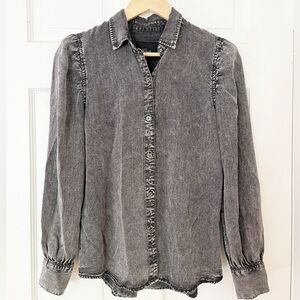 Rails Gray Button Down Shirt